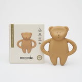 Moonie - Natural Rubber Teddy Teether - Cappuccino