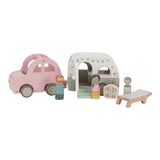 Little Dutch - Wooden Toy Car & Caravan