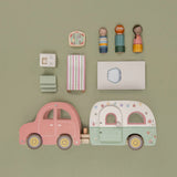 Little Dutch - Wooden Toy Car & Caravan