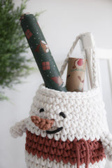 Snowman Hanging Basket | TERRACOTTA