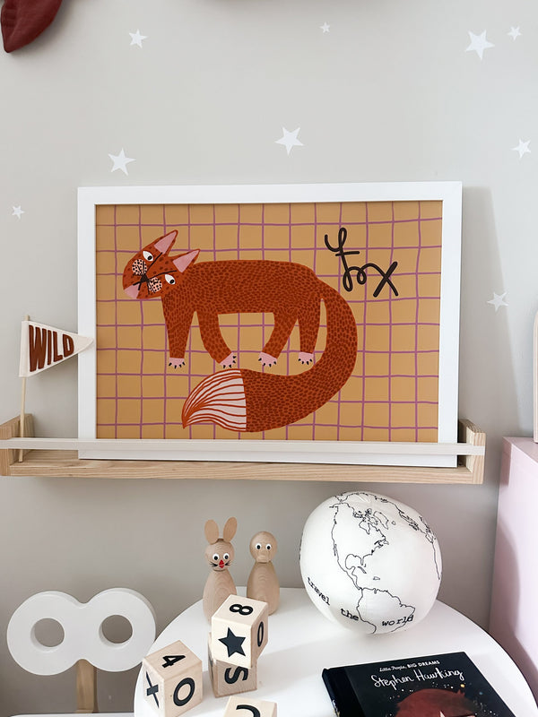 ‘Mr Fox’ Woodland Print – Kids Wall Art