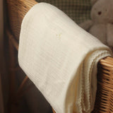 Embroidered Muslin blanket - Wild Chamomile