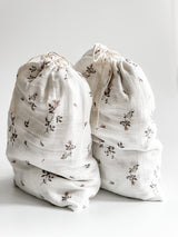 Muslin Cotton Fitted Cotbed Sheet - Jasmine Rose