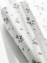 Muslin Cotton Fitted Cotbed Sheet - Jasmine Rose