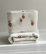 Baby Blanket -  Muslin Swaddle - Lemons