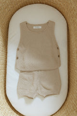 Baby Knitted Sleeveless Top & Shorts