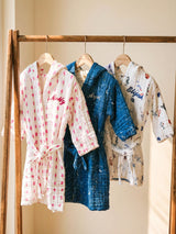 Kids Hooded Muslin Robe - Under the Sea