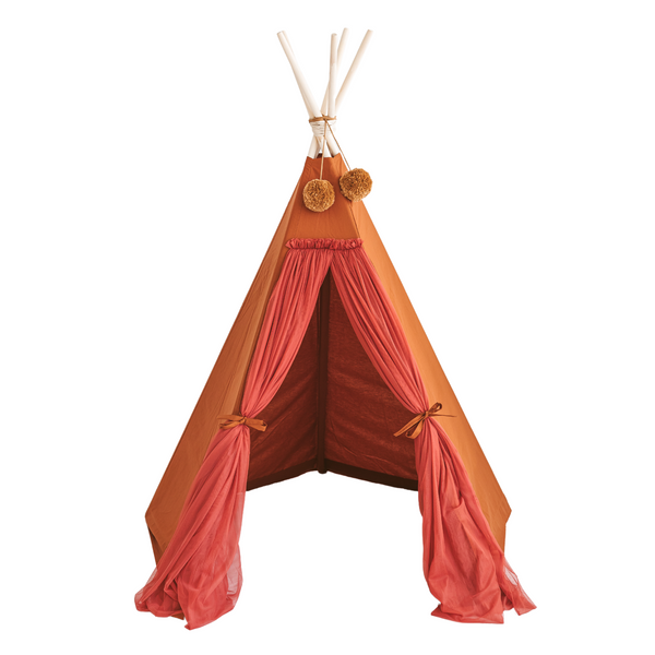 MINICAMP Fairy Kids Play Tent With Tulle in Cognac