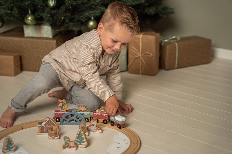 Christmas Wooden Train Track