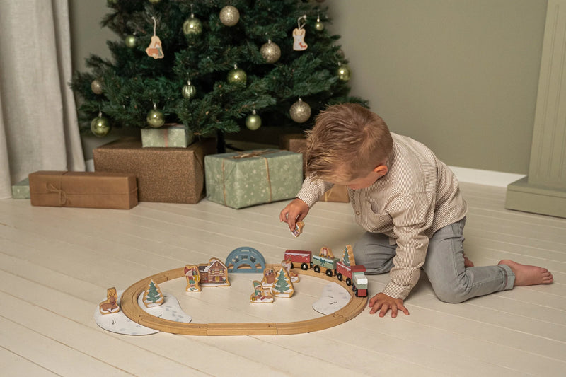 Christmas Wooden Train Track