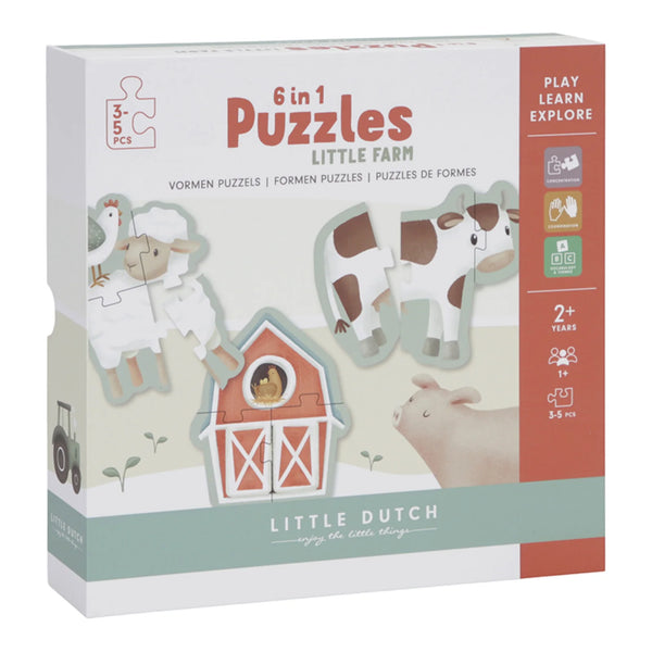 Little Dutch - 6 In 1 Puzzles - Little Farm