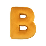 Betty's Home Yellow Velvet Alphabet Cushion