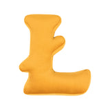 Betty's Home Yellow Velvet Alphabet Cushion