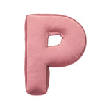 Betty's Home Rose Velvet Alphabet Cushion