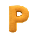 Betty's Home Yellow Velvet Alphabet Cushion