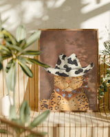 Howdy- Leopard Cow Print Hat Print