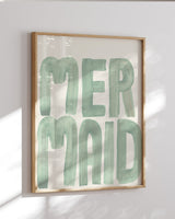 Mermaid' - Word Art Print