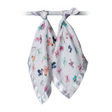 Lulujo - 2 Pack Muslin Security Comforter Blanket - Butterflies