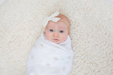Lulujo - 2 Pack Cotton Swaddles - Daisy / Greenery (100cm x100cm)