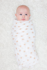 Lulujo - 2 Pack Cotton Swaddles - Rainbows / Suns (100cm x100cm)