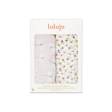 Lulujo - 2 Pack Cotton Swaddles - Vintage Floral / Dragonflies (100cm x100cm)