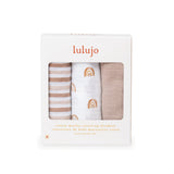 Lulujo - 3 Pack Mini Muslin Cloths - Rainbows