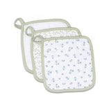 Lulujo - Washcloth - Blueberries , White & Greenery