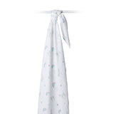 Lulujo - Muslin Swaddle - Rainbows & Unicorns (120cm x 120cm)