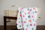 Lulujo - Muslin Swaddle - Butterflies (120cm x 120cm)