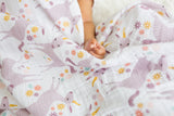 Lulujo - Muslin Swaddle - Unicorns (120cm x 120cm)