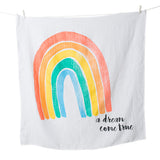 Lulujo - Single Cotton Swaddle & Cards Gift Set- A Dream Come True