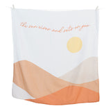 Lulujo - Single Cotton Swaddle & Cards Gift Set- Sun Rise
