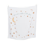 Lulujo - Single Cotton Swaddle & Cards Gift Set- Written In The Stars