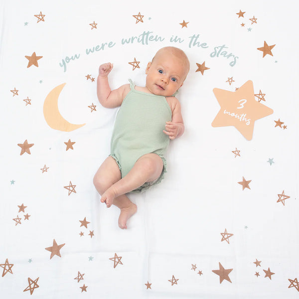 Baby's First Year Blanket & Cards - Written In The Stars