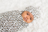 Lulujo - Bamboo Hat and Swaddle Blanket Gift Set - Leopard