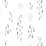 Lulujo - Cotton Fitted Cot  Sheet - Fish (135cm x 70cm)