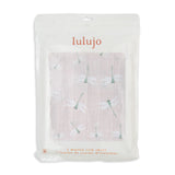 Lulujo - Cotton Fitted Cot  Sheet - Dragonflies (135cm x 70cm)