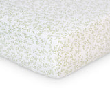 Lulujo - Cotton Fitted Cot  Sheet - Greenery (135cm x 70cm)