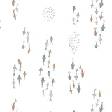 Lulujo - Cotton Fitted Crib Sheet - Fish  (81cm x 43cm)