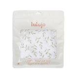 Lulujo - Cotton Fitted Crib Sheet - Greenery (81cm x 43cm)