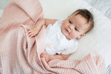 Lulujo -  Waffle Blanket - Ballet Slipper