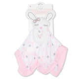 Lulujo - Cotton Muslin Lovie - Pink Bunny