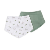 Lulujo - 2 pack Bandana Bib - Bunnies & Fern