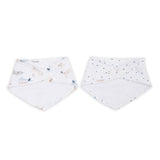 Lulujo - 2 pack Bandana Bib - Puppy Dog & Stars