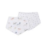 Lulujo - 2 pack Bandana Bib - Puppy Dog & Stars