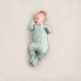 ergoPouch - Organic Layers Long Sleeve Babygrow Sage - Mild 0.2 TOG