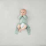 ergoPouch - Organic Layers Long Sleeve Babygrow Sage - Mild 0.2 TOG