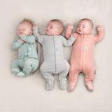 ergoPouch - Organic Layers Long Sleeve Babygrow Sage - Mild 0.2 TOG