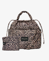 Luna Drawstring Changing Tote Leopard Print