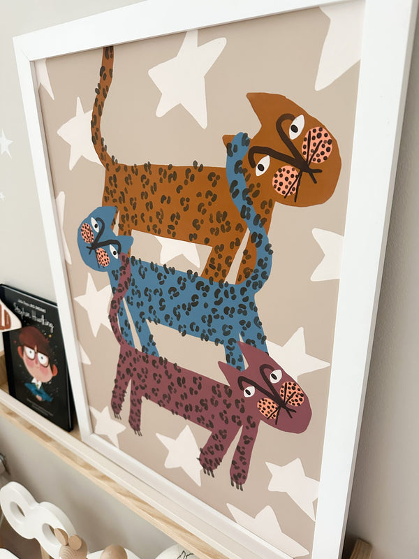 ‘Little Leopards’ Safari Print – Kids Wall Art